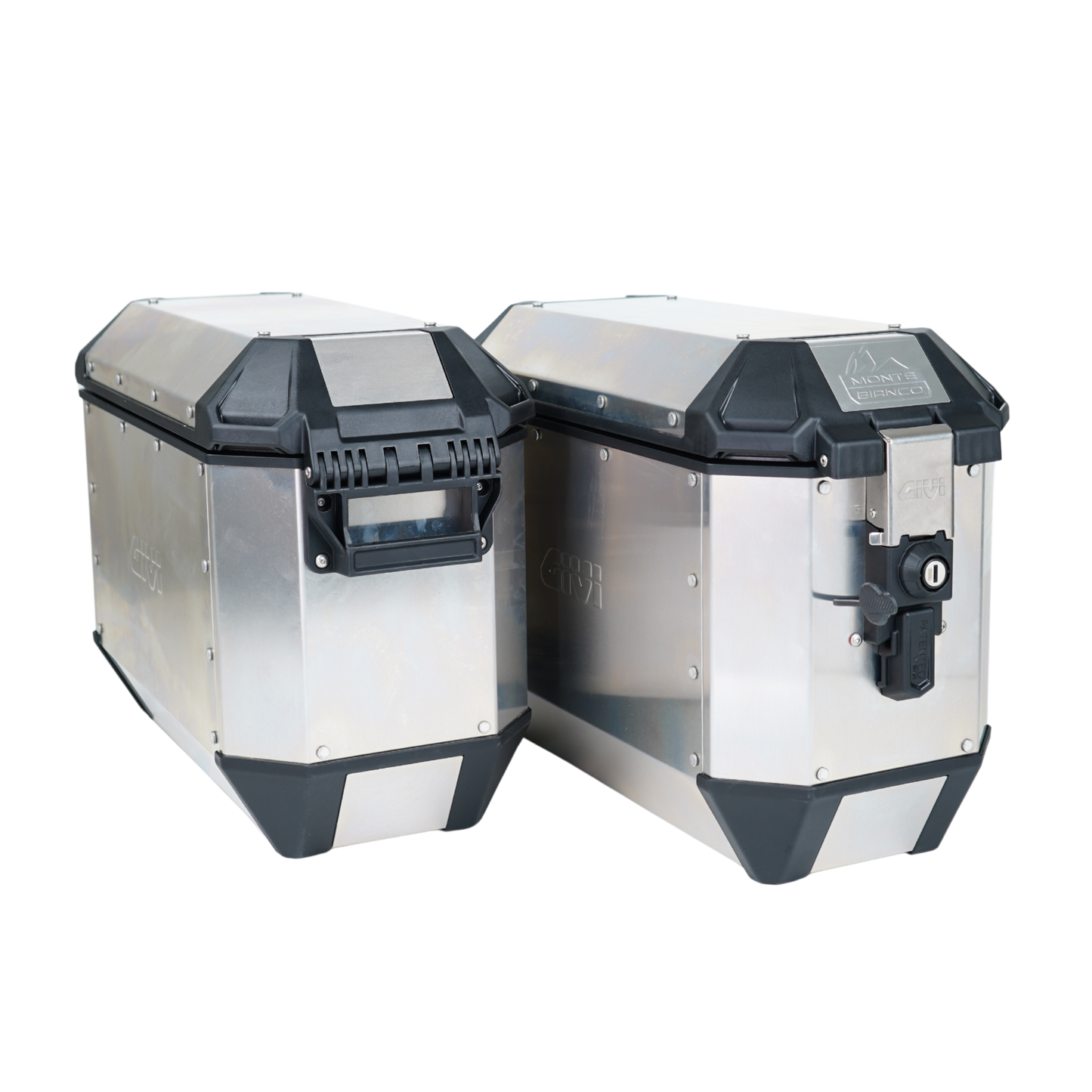Monte Bianco Side Cases Pair of Monokey Silver - Givi