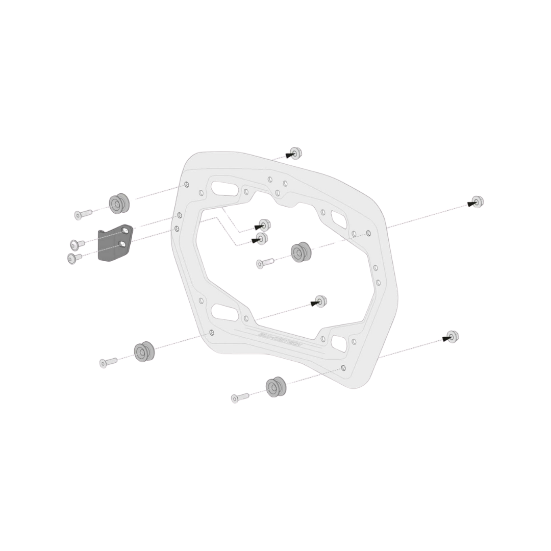 TraX ADV Side Case System 37/37L“Black for BMW R1300GS 2024-SW-Motech