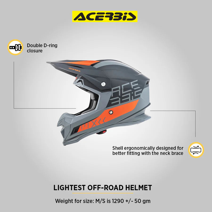 Profile 4 Helmet - Grey/Orange - Acerbis