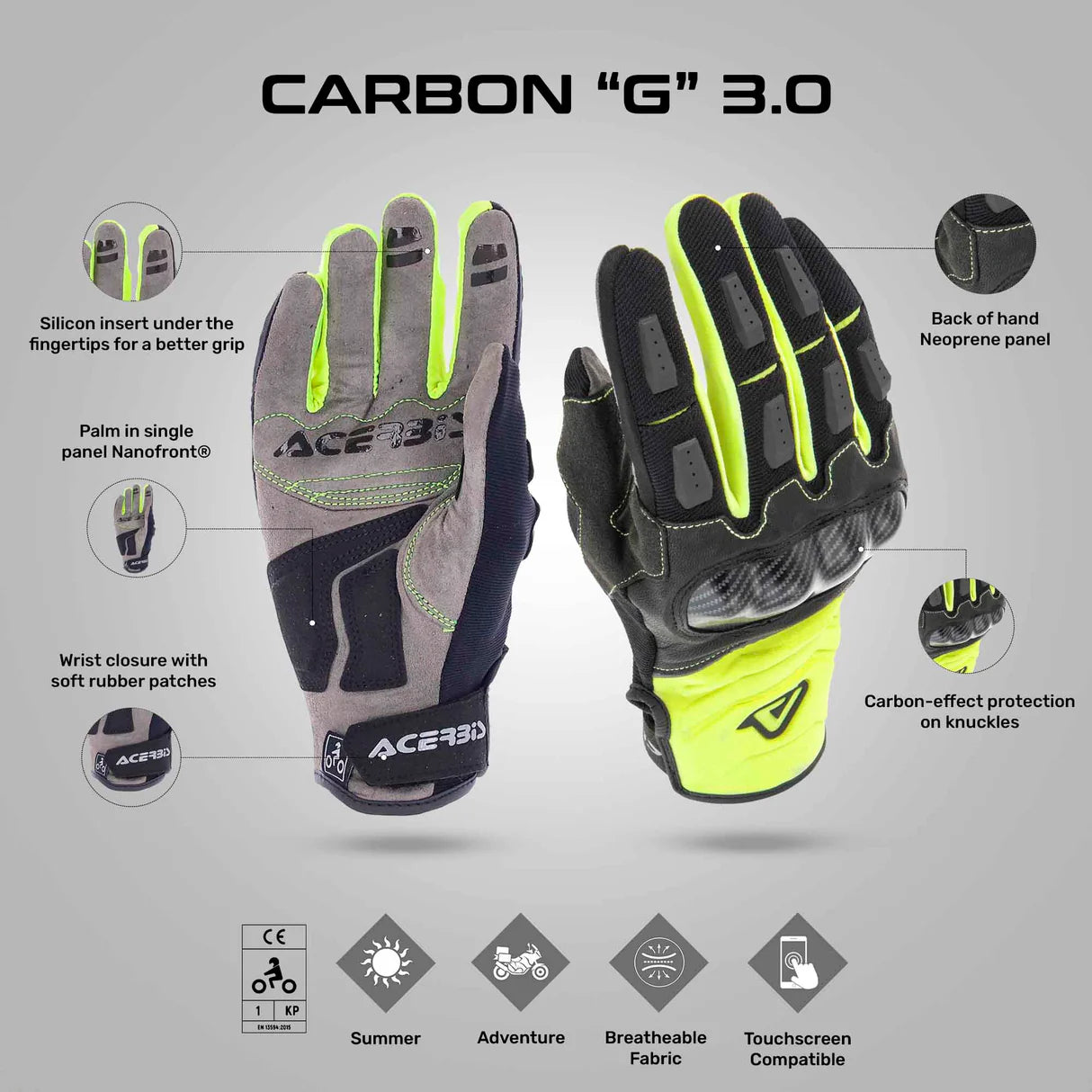 Carbon G 3.0 Gloves - Acerbis