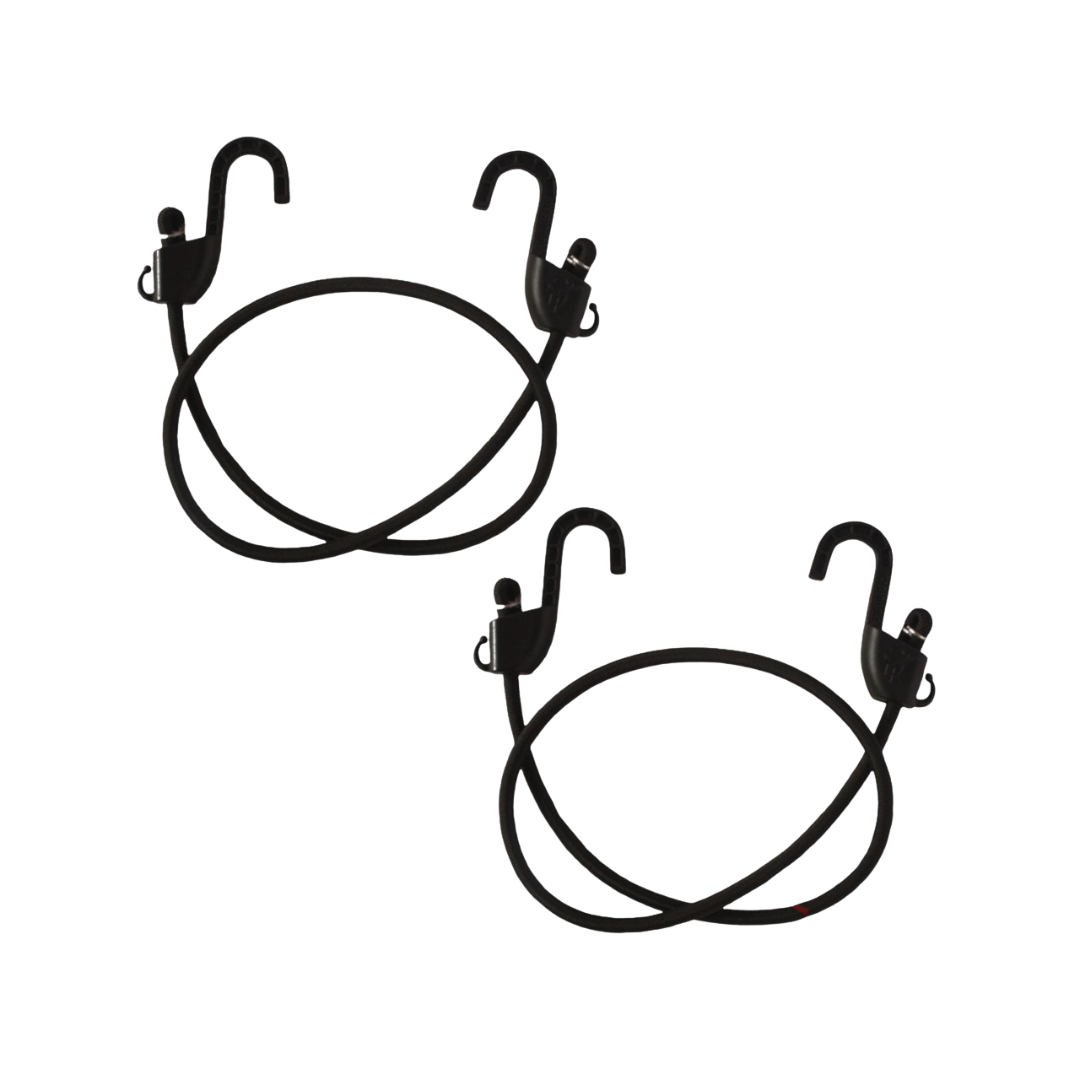 Grappler Bungee Tie-Down - 48"/120cms - Black - 8mm - Pack of 2 - Mototech