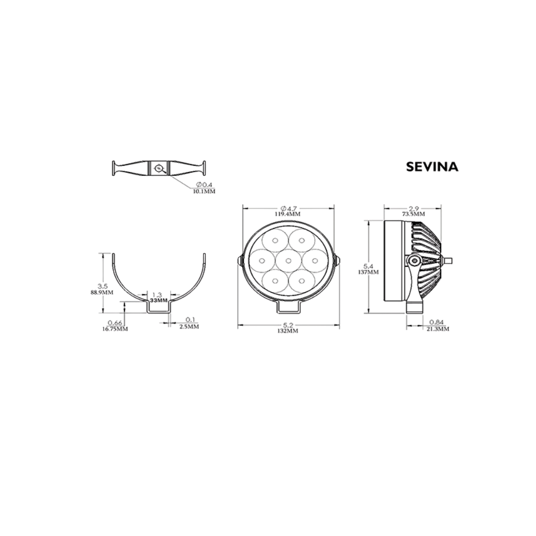 Auxiliary Servina Led Light -Clearwater