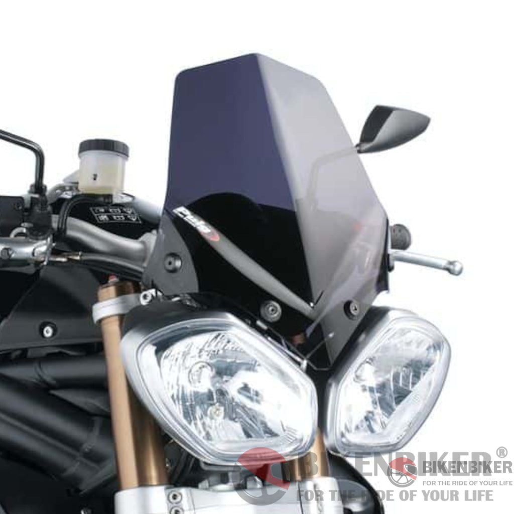 Sport Screen For Triumph Speed Triple 2011-Puig Smoke Windscreen