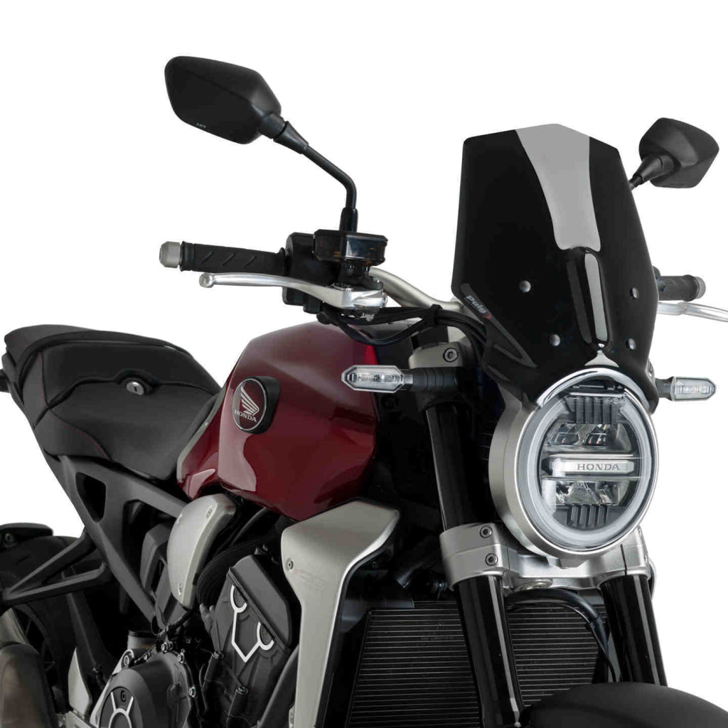 Windshield New Generation Sport For Honda Cb1000R Neo Sports Cafe 2018+ - Puig Black Wind Shield
