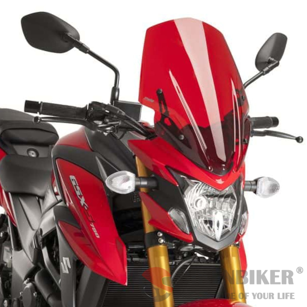 Windshield New Generation Touring For Suzuki Gsx-S750 2017-Puig Red Wind Shield