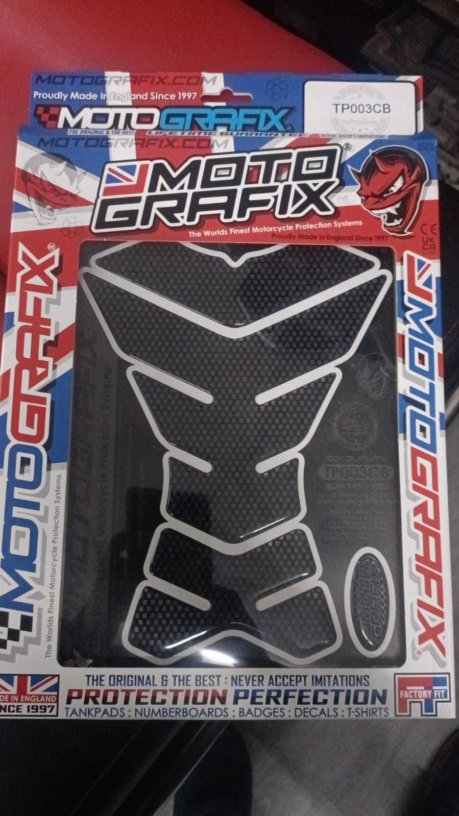 Tank Pad Universal Plain  Motorcycle -Motografix