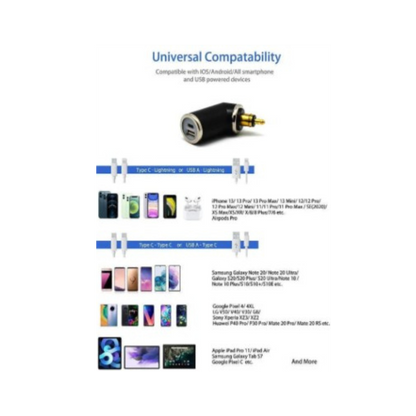 DIN (Hella) to 36W PD USB-C + QC 3.0 (ANGLED) - Cliff Top