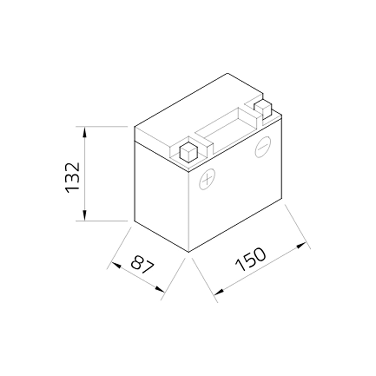 AGM Bike Battery YTX12-BS - Intact Battery-Power