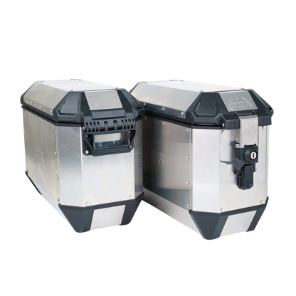Monte Bianco Side Cases Pair of Monokey Silver - Givi