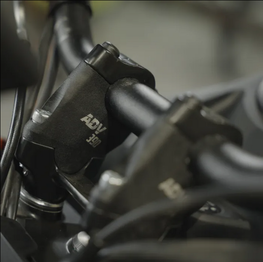 Angular Handlebar Riser For KTM ADV 390 2025 (Aluminium Black) - Zana