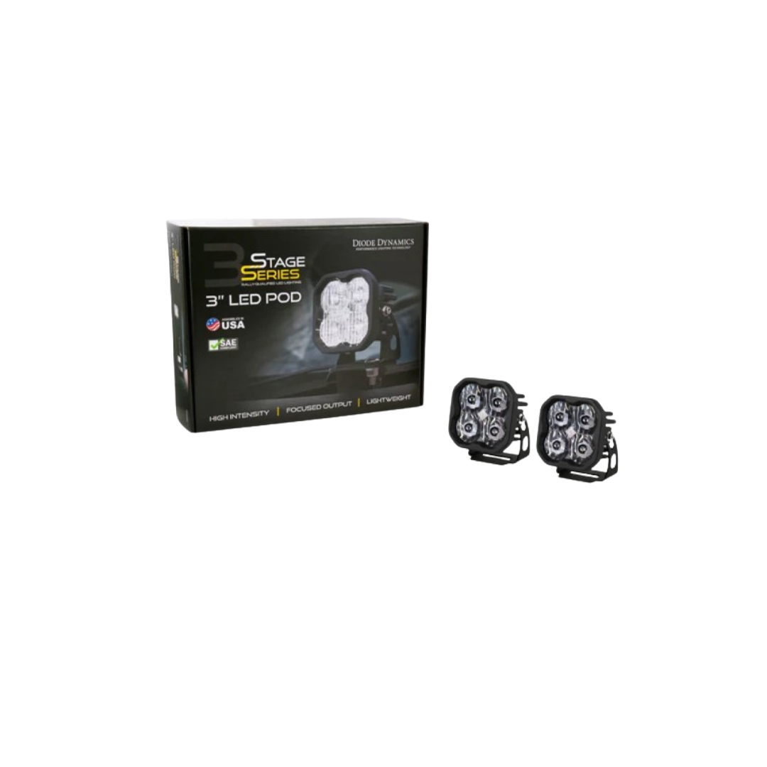 White Max Backlit Led Stage Series 3" Pod (pair) Light - Diode Dynamics