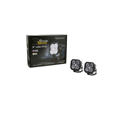 White Max Backlit Led Stage Series 3" Pod (pair) Light - Diode Dynamics