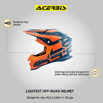 Profile 4 Helmet - Orange/Blue - Acerbis