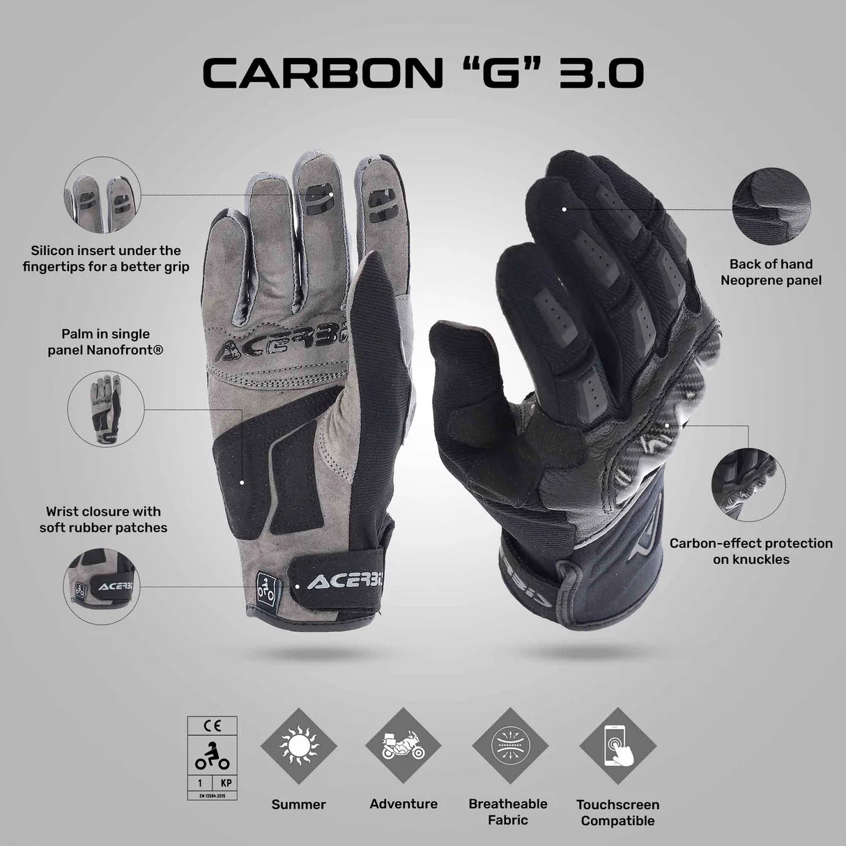 Carbon G 3.0 Gloves - Acerbis