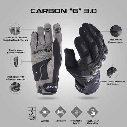 Carbon G 3.0 Gloves - Acerbis