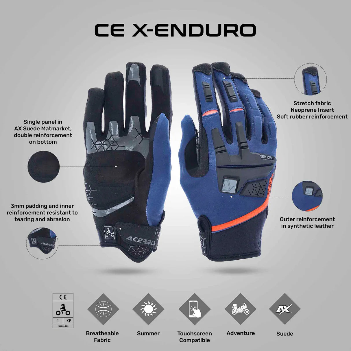 X-Enduro CE Gloves - Acerbis