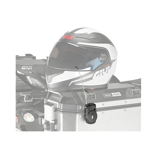 Padlock With Retractable Wire And Combination Lock - Givi