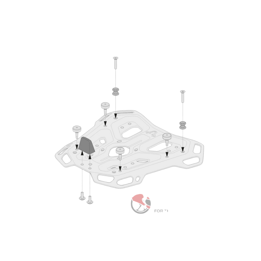 Adapter kit for Adventure Luggage Rack for Givi Monokey Cases SW-Motech