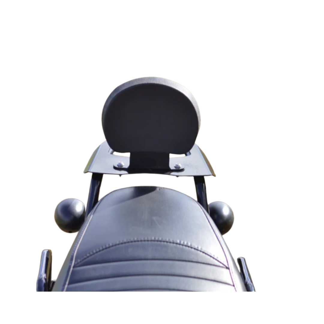 Top Rack with Backrest Black For Royal Enfield Hunter350 - Auto Engina