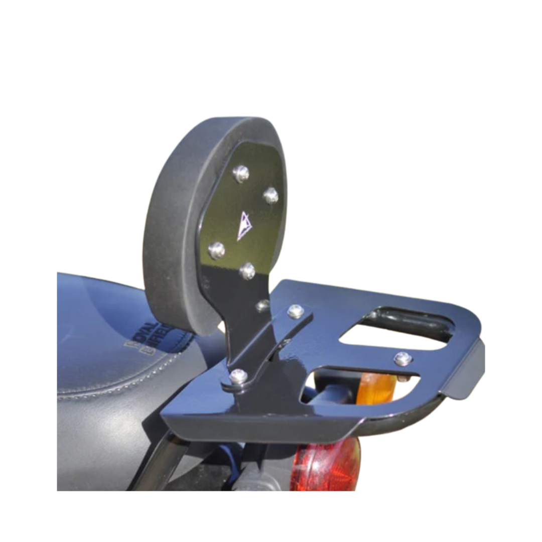 Top Rack with Backrest Black For Royal Enfield Hunter350 - Auto Engina