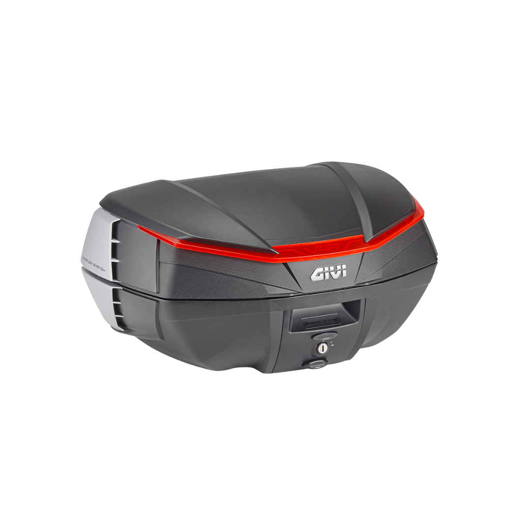 Monokey Air Top Box 49Ltr Black With Red Reflector- Givi