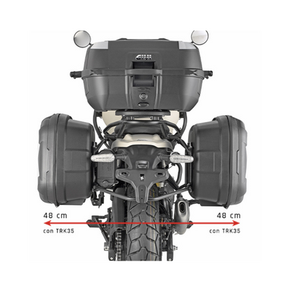 Monokey Top/Side Box Silver Lite 35Ltr Trekker - Givi