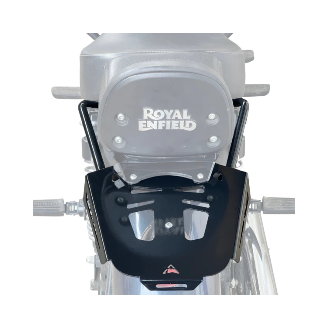 Top Rack With Backrest Adapter For Royal Enfield Meteor 350 - Auto Engina