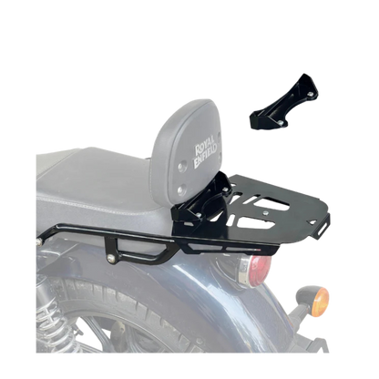 Top Rack With Backrest Adapter For Royal Enfield Meteor 350 - Auto Engina