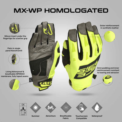 MX-WP Homologated Gloves - Acerbis