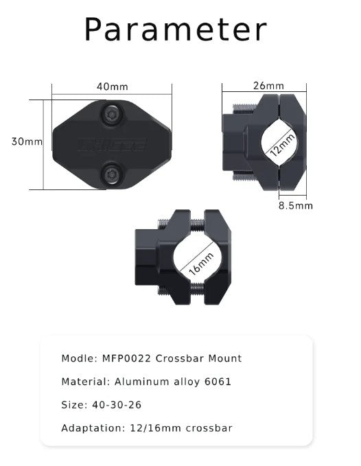 Crossbar Mount 12MM-16MM- Chigee