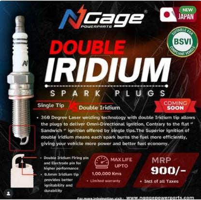 Double Iridium Spark Plugs-N-Gage