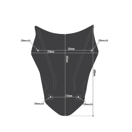 Matt Black Windscreen for Honda Africa Twin - Givi