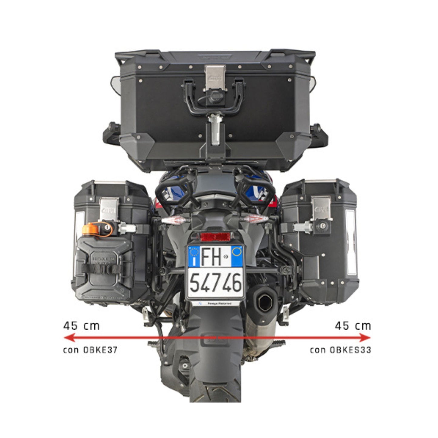 Monokey® CAM-SIDE Trekker Outback cases For BMW R1300GS-Givi