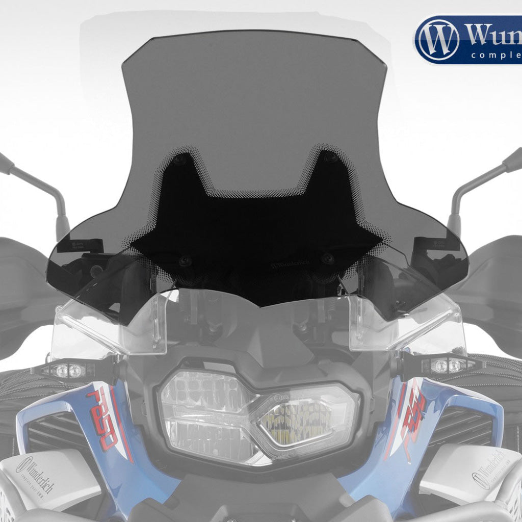 Bmw F 850 Gsa Ergonomics - ’Marathon’ Windscreen Wunderlich Smoked Grey Windscreen
