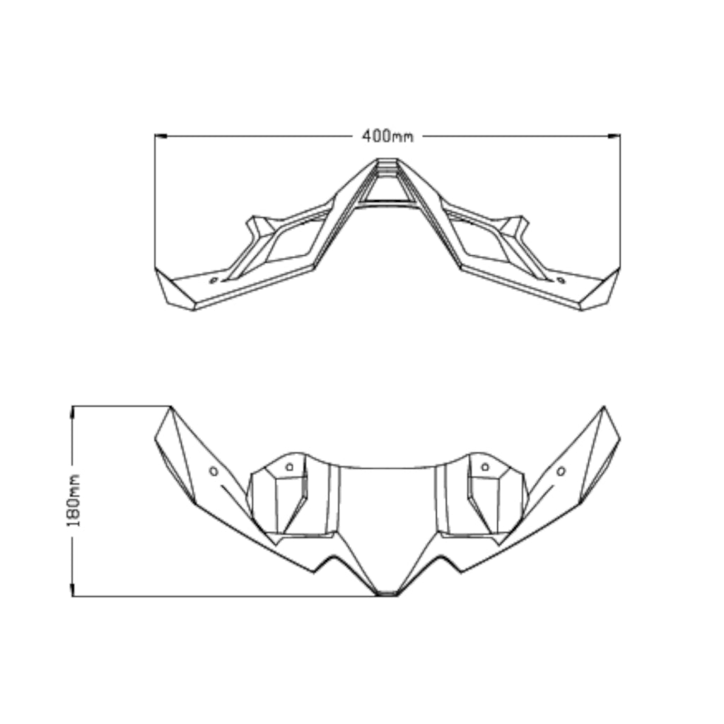 Downforce Naked Frontal Spoiler For Kawasaki Z900Se 2024