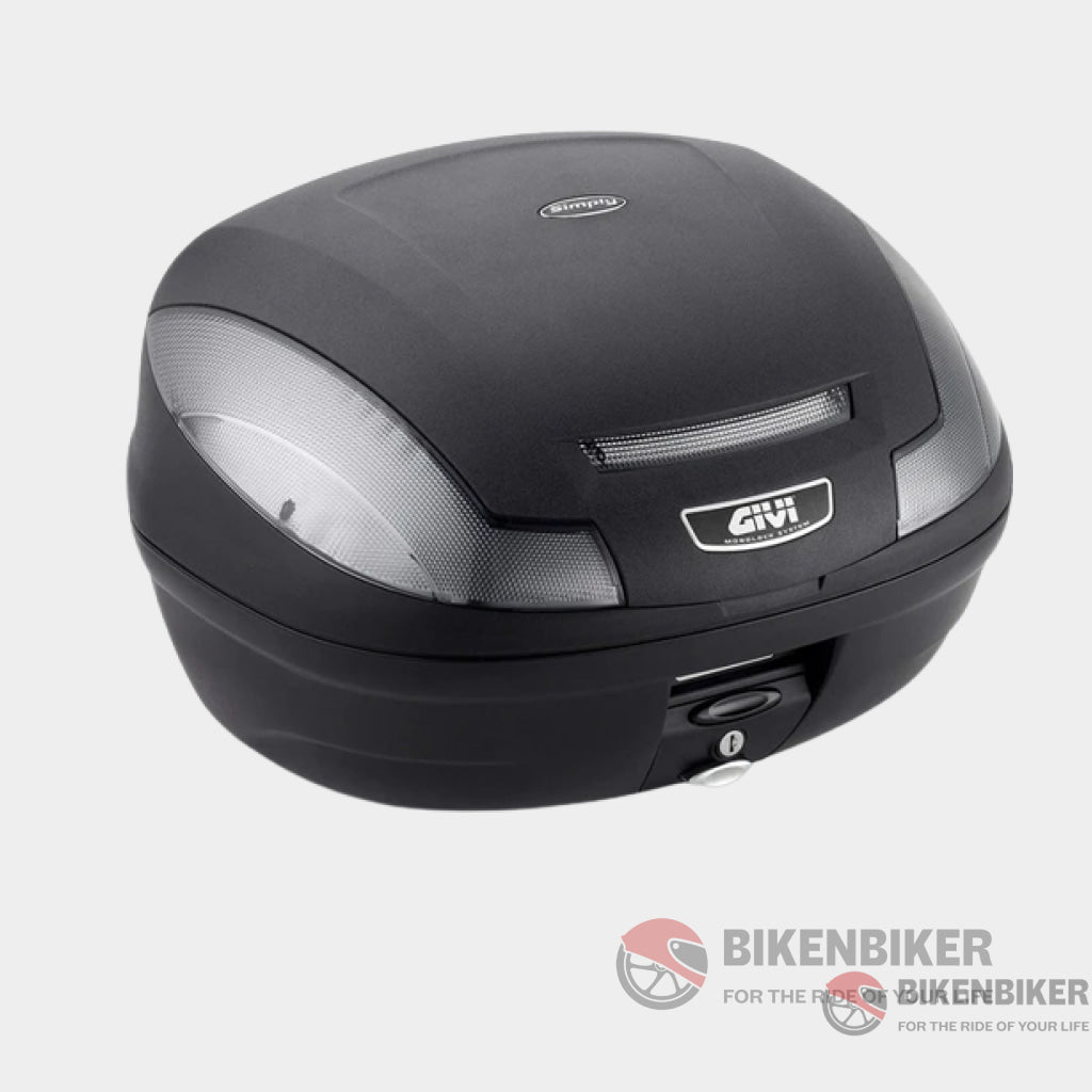E470 Simply Iii Monolock Top Case - Smoked Reflectors Givi Topcase