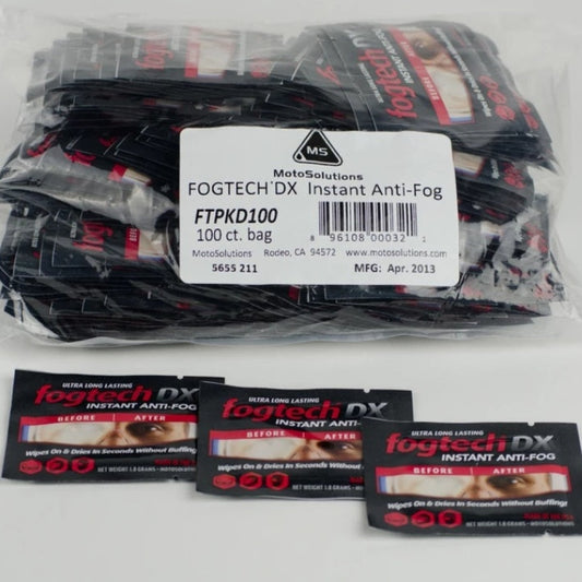 Fogtech Dx - Anti-Fogging Visor Wipes Motosolutions Rider Comfort