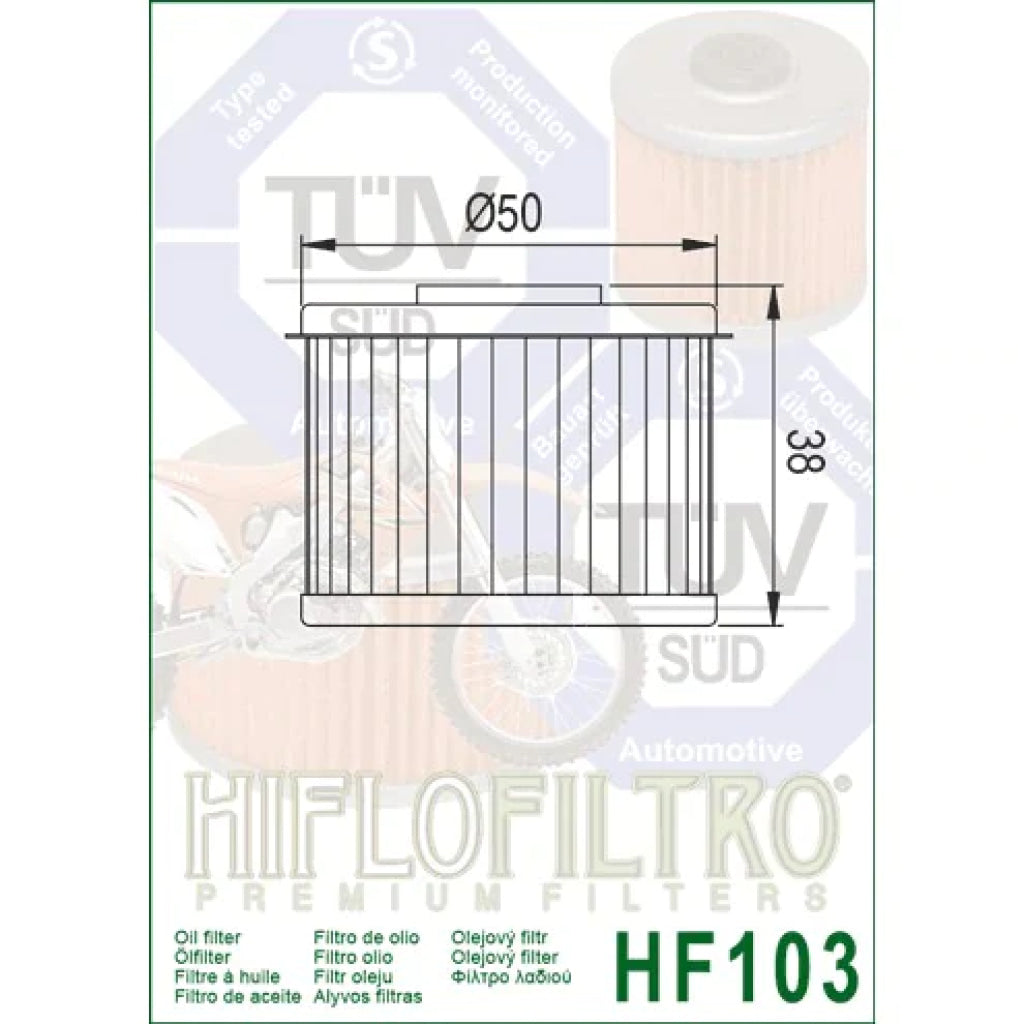 Honda Cb 300R Oil Filter - Hi Flo