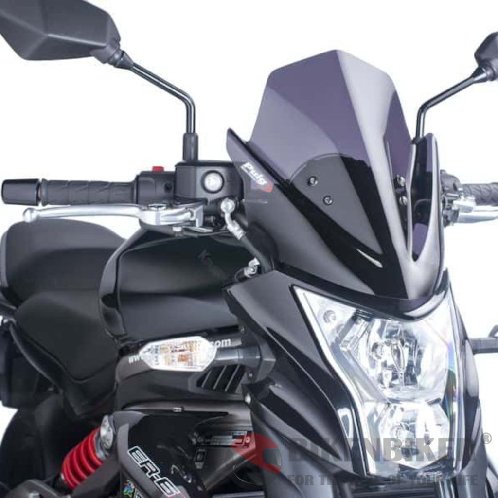 Racing Screen For Kawasaki Ninja 250R 2008-Puig Dark Smoke Windscreen