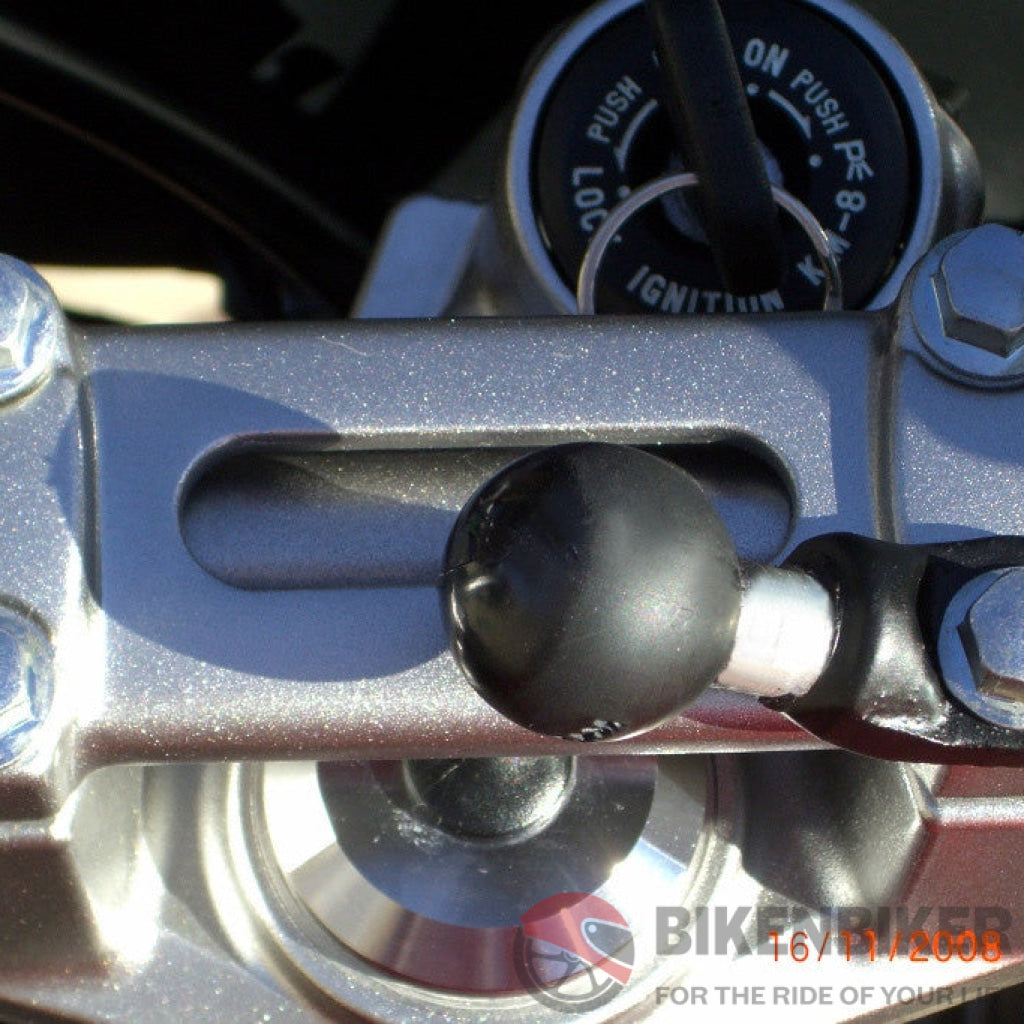 RAM MIRROR Base with 9mm Hole and 1" Ball - Bike 'N' Biker