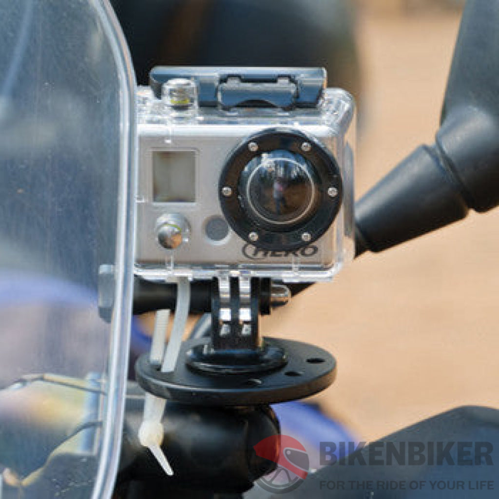 RAM Threaded Male Post 2.5" Round Base  1" Ball - Bike 'N' Biker