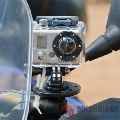 RAM Threaded Male Post 2.5" Round Base  1" Ball - Bike 'N' Biker