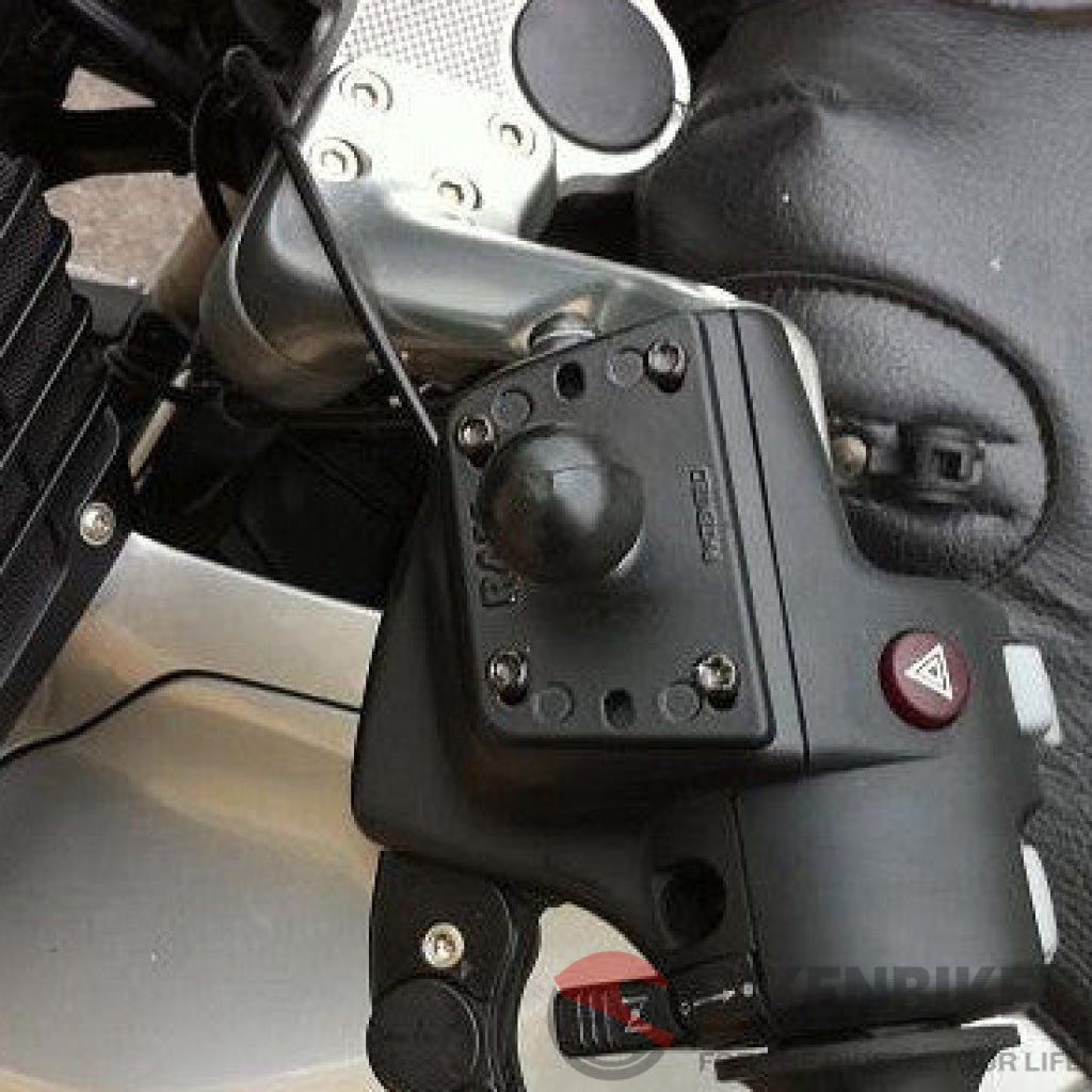 RAM Motorcycle Brake/Clutch Reservoir Cover Base with 1" Ball Centered - Bike 'N' Biker