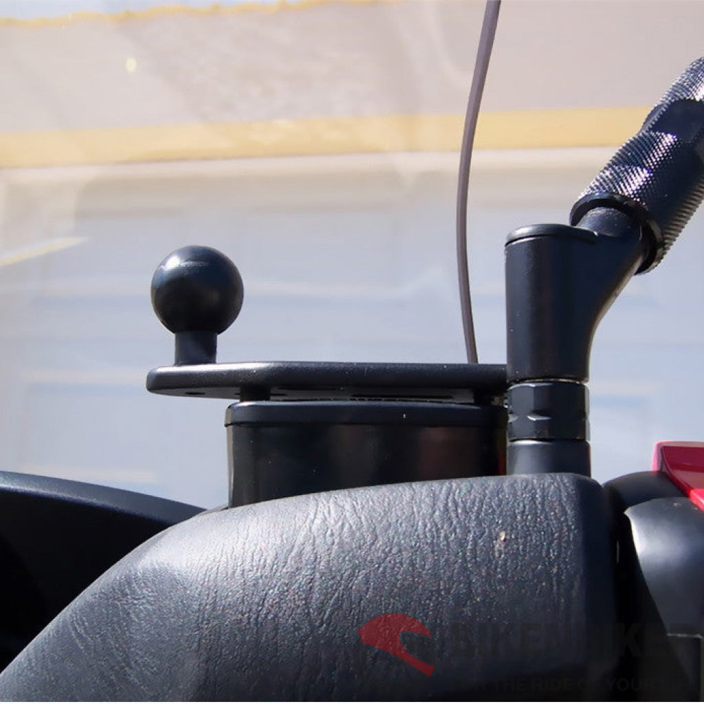 RAM Motorcycle Brake/Clutch Reservoir Cover Base with 1" Ball Offset - Bike 'N' Biker