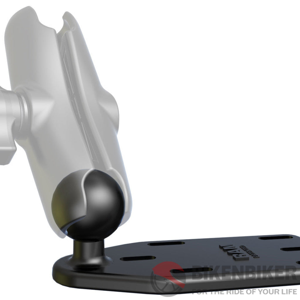 RAM Motorcycle Brake/Clutch Reservoir Cover Base with 1" Ball Offset - Bike 'N' Biker