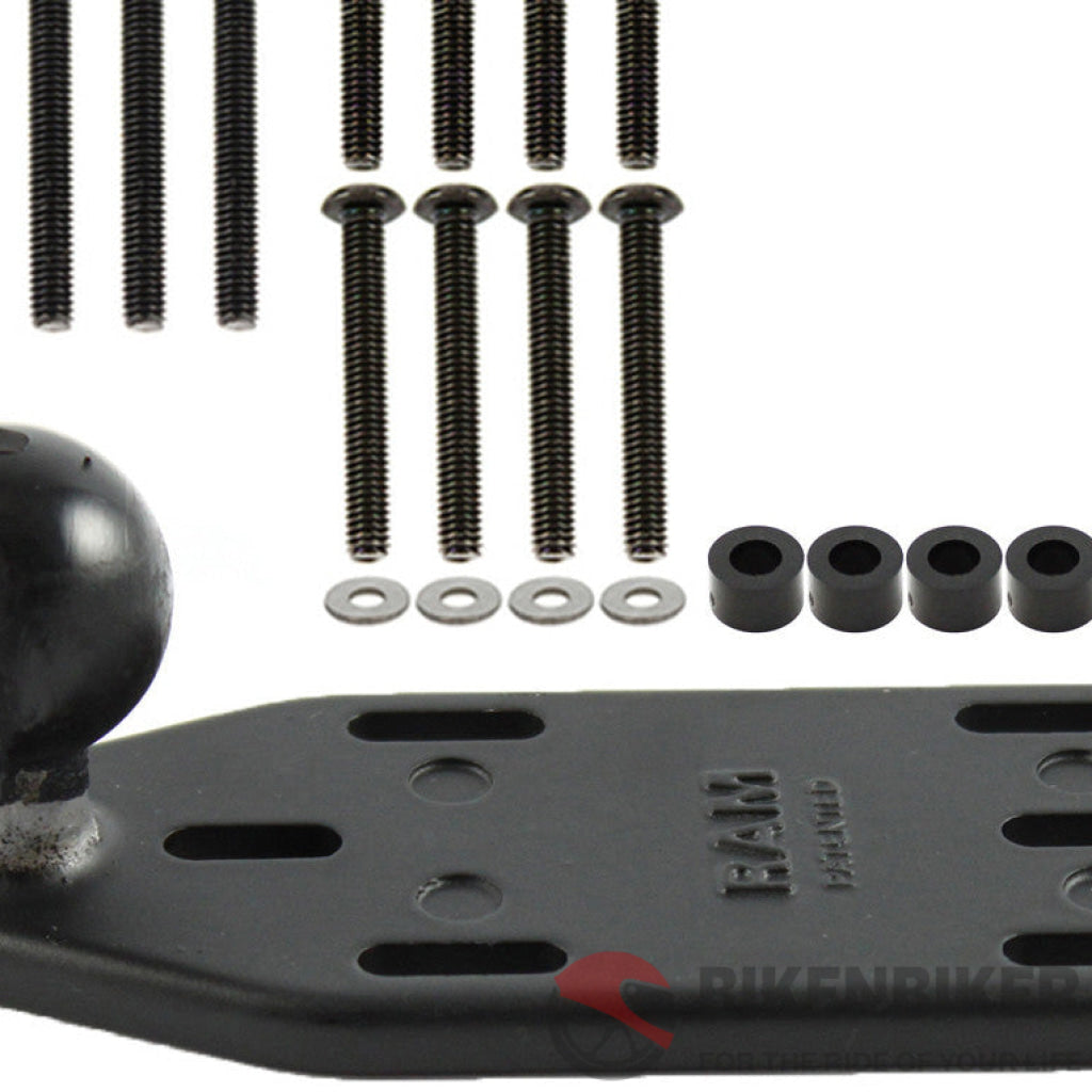 RAM Motorcycle Brake/Clutch Reservoir Cover Base with 1" Ball Offset - Bike 'N' Biker