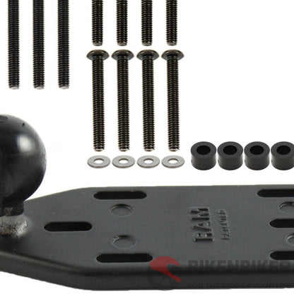 RAM Motorcycle Brake/Clutch Reservoir Cover Base with 1" Ball Offset - Bike 'N' Biker