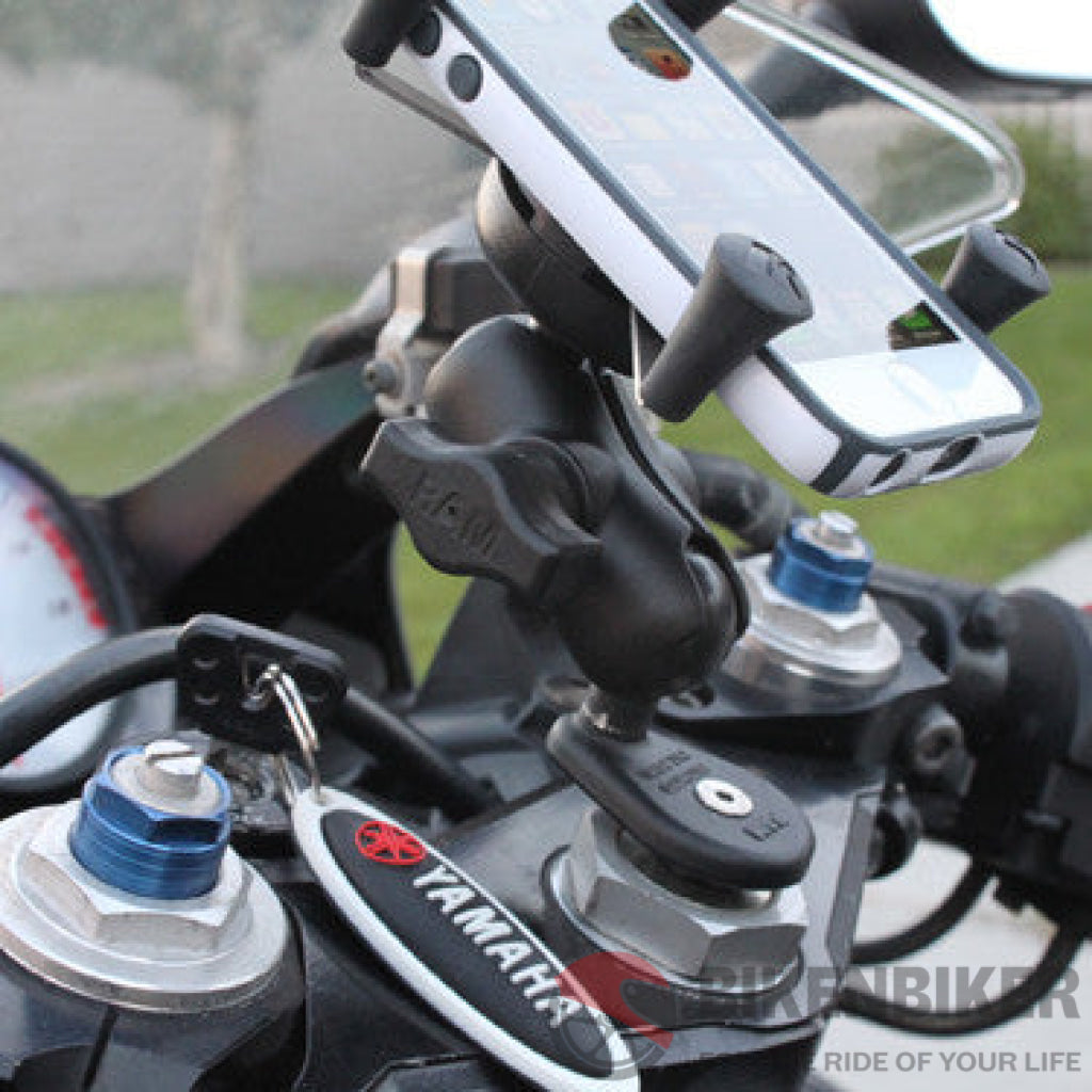 RAM Motorcycle Fork Stem Base with 1" Ball RAM Mount - Bike 'N' Biker