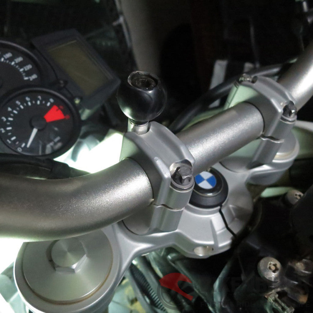 RAM Motorcycle Handlebar Clamp Base with M8 Screws - Bike 'N' Biker