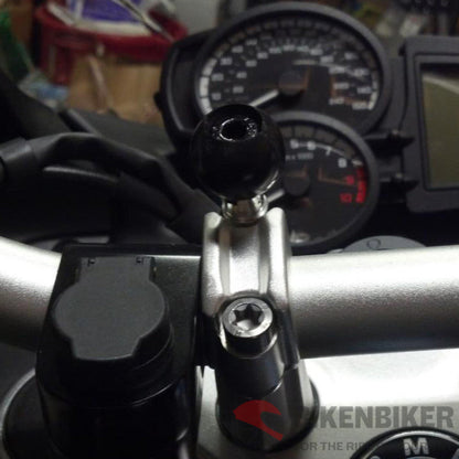 RAM Motorcycle Handlebar Clamp Base with M8 Screws - Bike 'N' Biker